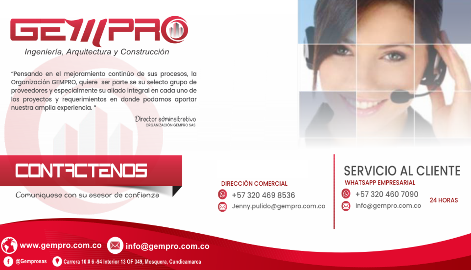 Servicio al Cliente advertisement